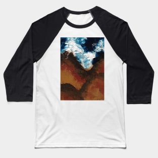 Abstract texture oil paint design Baseball T-Shirt